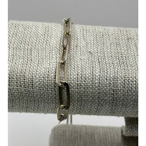 BSI Sterling Silver Paperclip Link Adjustable Bracelet #71641